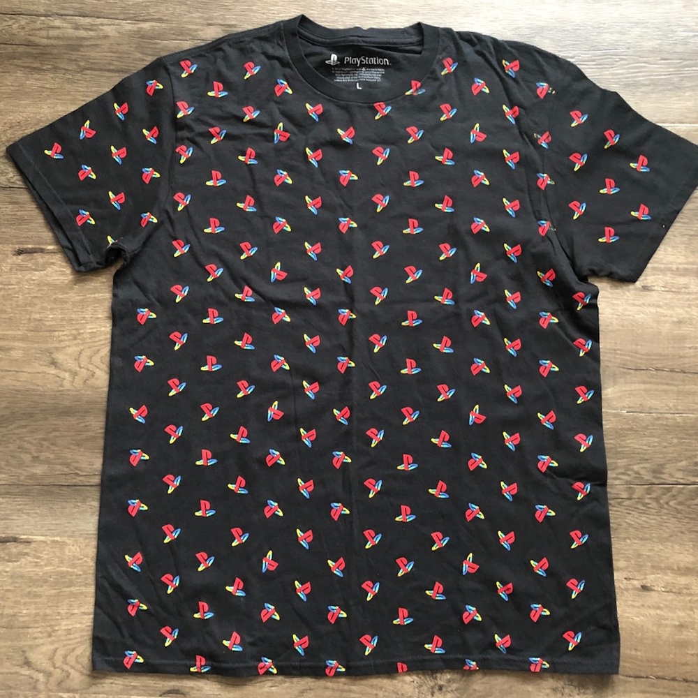 PlayStation Short Sleeve Black T-Shirt Size Large